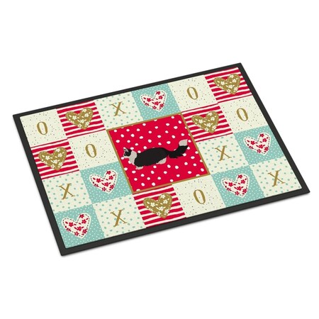 Carolines Treasures 18 x 27 in. Napoleon No.2 Cat Love Indoor or Outdoor Mat CK5654MAT
